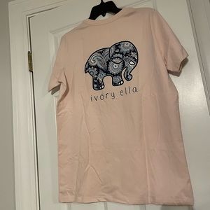 Ivory Ella Pink Short Sleeve Top, Size: Large